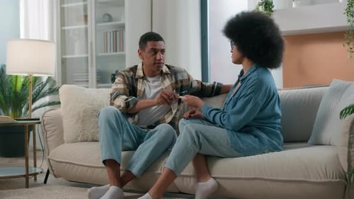 Young Couple Excited About Pregnancy Test Result