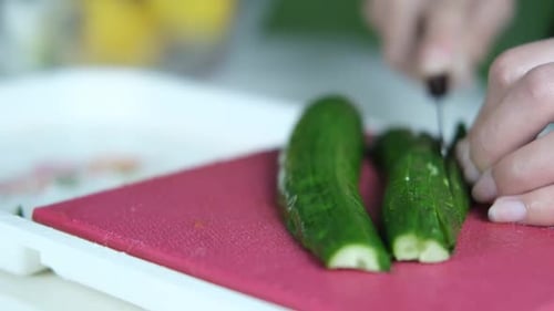 Chopping Cucumber
