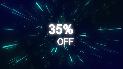 Futuristic Neon 35 Percent Off Discount Reveal