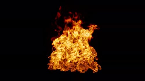 Dynamic Realistic Fire Flame VFX Element