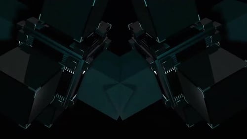 Futuristic footage digital 3d seamless loop rotation