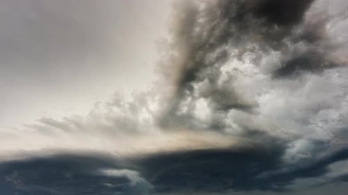 Ominous Dark Storm Clouds Rolling Across the Sky
