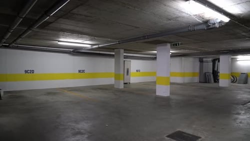 Basement Garage for Parking Cars in a Multistorey Building