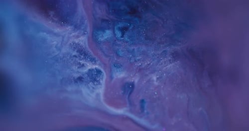 Swirling Nebula of Blue and Purple Hues