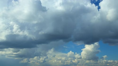 Cloudy Sky With Fluffy Clouds Natural Background