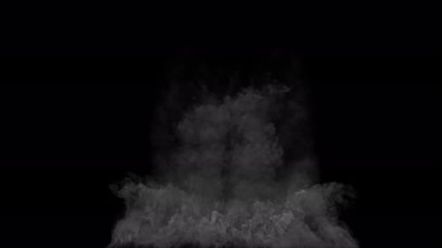 Dynamic White Powder Explosion Burst Transition