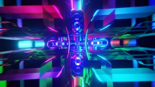 Loop de VJ perfeito com arte neon, psicodélica e hipnótica