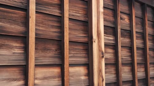 Close Up of Wooden Panel Wall
