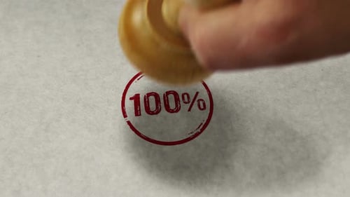 100% 100 percent stamp and stamping loop