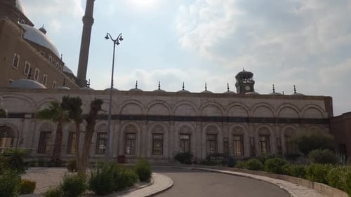 Architecture islamique de la mosquée Muhammad Ali, citadelle de Saladin, Le Caire, Égypte. Prise de vue panoramique