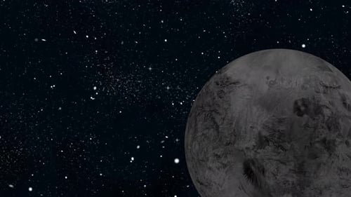 Spinning Moon planet sphere galaxy in space. 2795