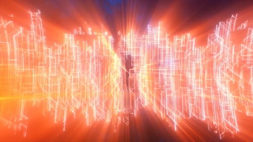 Abstract glowing energy futuristic yellw hi-tech abstract background computer