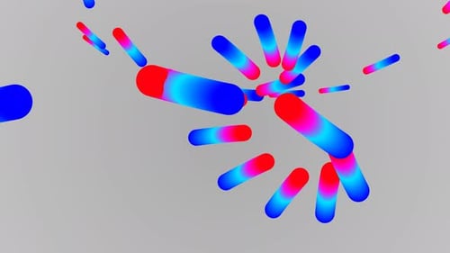 Abstract Fluid Colorful Capsule Shapes Motion Background