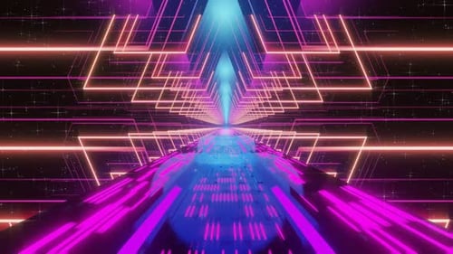 Abstract endless background, cinematic tunnel