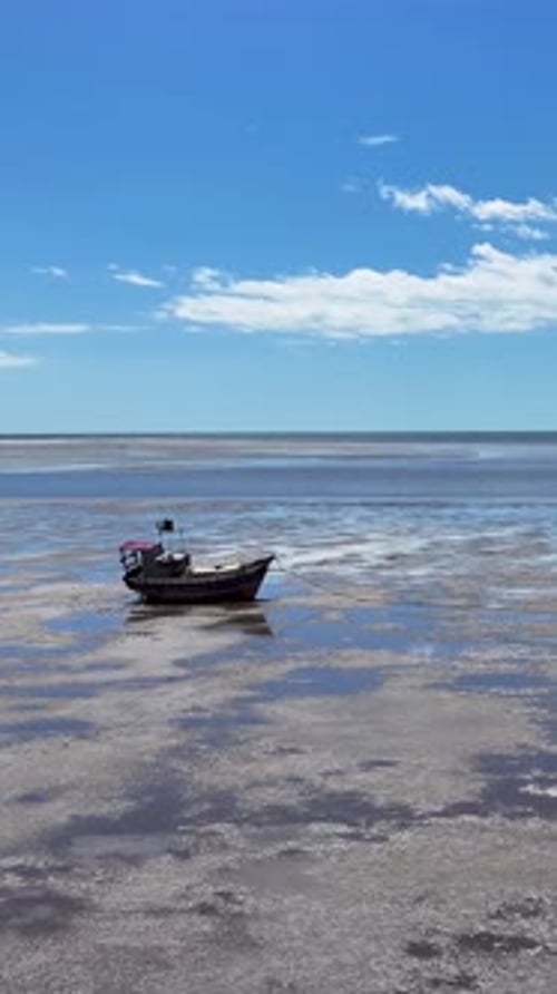 Bogged Boats At Tutoia In Maranhao Brazil.