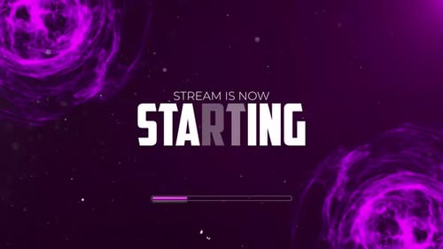 Futuristic Stream Starting Soon Screen with Abstract Energy