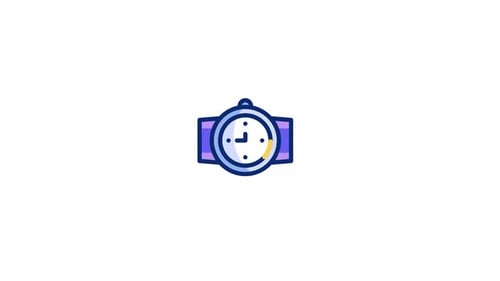 Animiertes Armbanduhr-Symbol