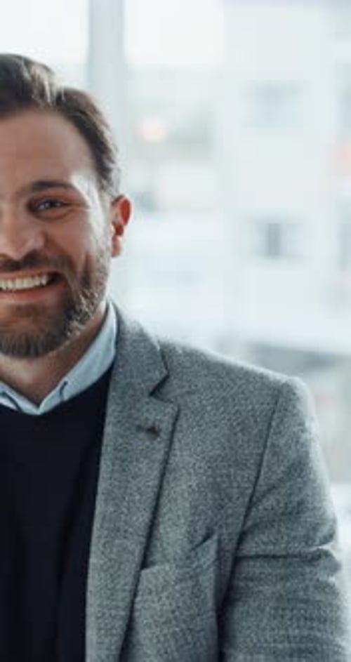 Smiling Man in Suit Jacket Portrait