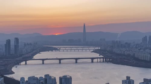 Seoul City Skyline, South Korea.
