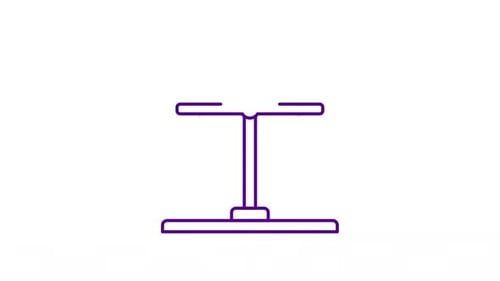 Minimalist Bitcoin Balance Scale Line Art Animation