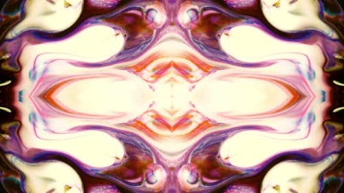 Abstract Fluid Ink Kaleidoscope Background Animation