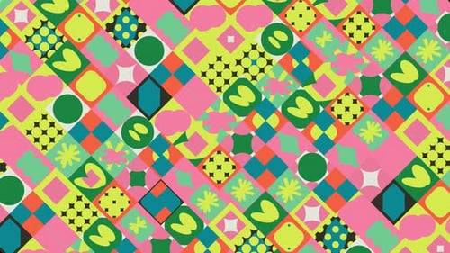 Vibrant Pop Art Block Background