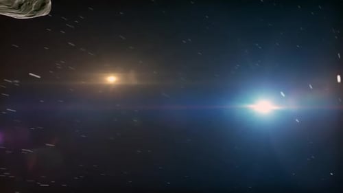 Bewegung von Steinen im Weltraum und Bewegung von Galaxienpartikeln