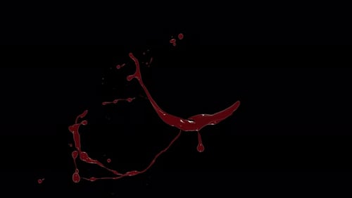 Dynamic Red Liquid Splashes and Dripping Element