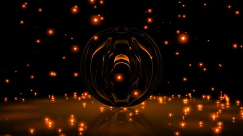 Background with Falling Orange Particles, 3D Render, Exclusive, Figure, Unique Design