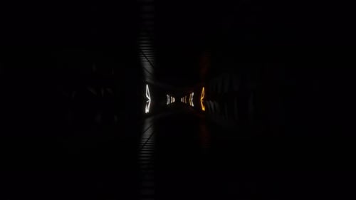 Orangefarbener und weißer Strobe-Sterntunnel-Hintergrund VJ Loop In 4K