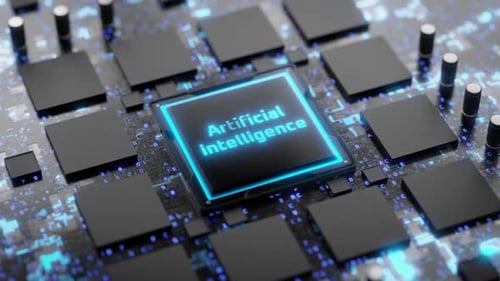 Chip de inteligência artificial instalado no soquete.