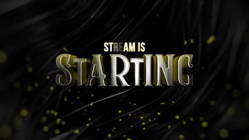 Livestreaming Intro In Metallic Title Style Animation Yellow Theme
