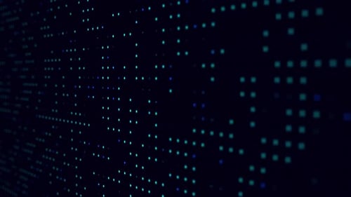 Futuristic Digital Grid Data Points Flowing Background