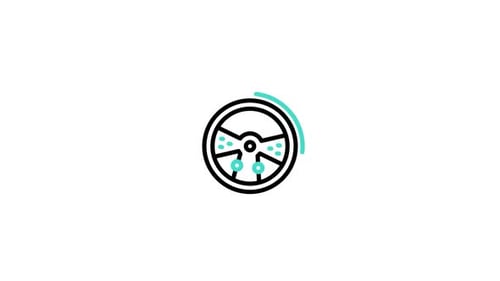 Animiertes Lenkradsymbol