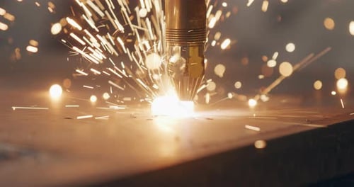 Plasma Cutting Metal CNC Steel Technology Welding Sparks Metalwork Industry