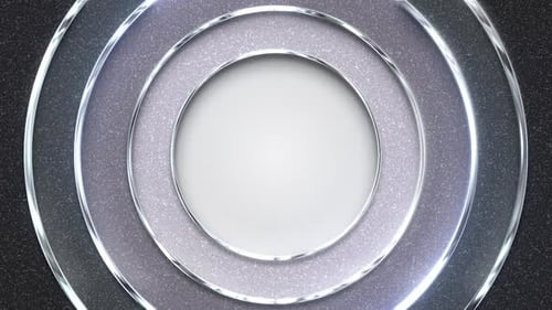 Modern Glossy Metallic Concentric Rings Reveal