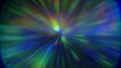 Colorful Abstraction Radiating From a Central Point on a Dark Background