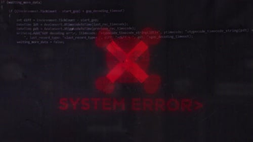 Hacking Glitch Effect System Error Digital Code Background
