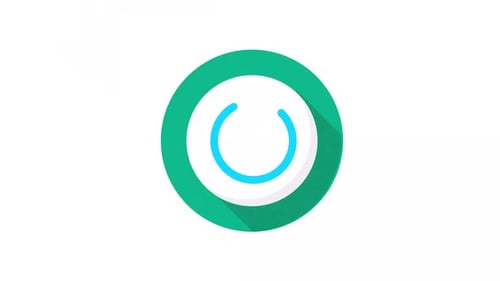 Looping Refresh Icon Flat Design Animation