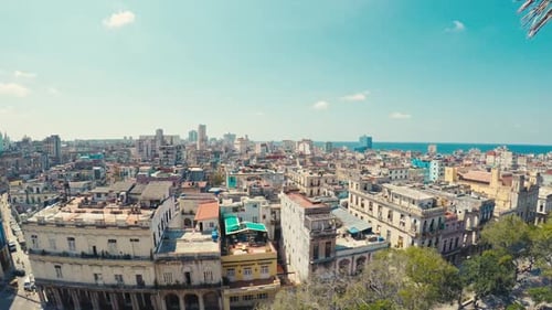Beautiful Panoramic View Of Havana Cuba Cityscape.