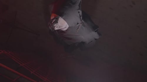 Scary Masked Figure in Dark Costume