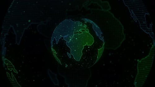 Carte des connexions mondiales de haute technologie