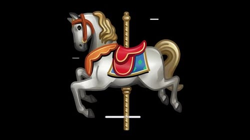 Animated Decorative Carousel Horse Riding Up and Down