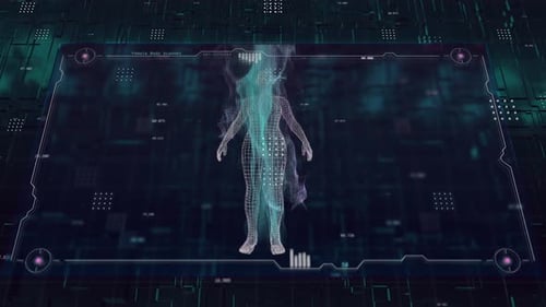 Digital Human Body Scan HUD for Medical Technology