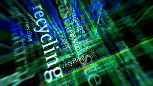Dynamic Kinetic Typography: Digital Recycling and Environmental Concepts