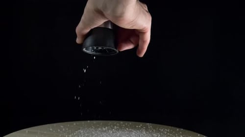 Salt Mill on a Black Background 2K