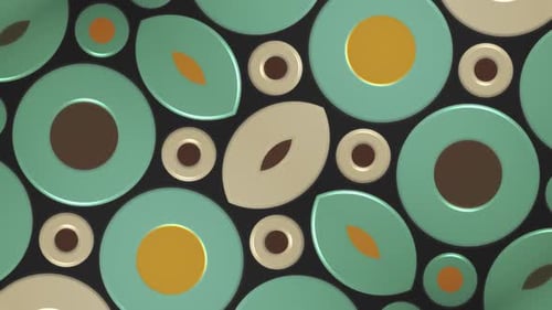 Retro Geometric Shapes Animated Background Loop