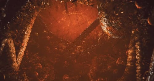 Mysterious Underwater Cave Illuminated By Glowing Organisms