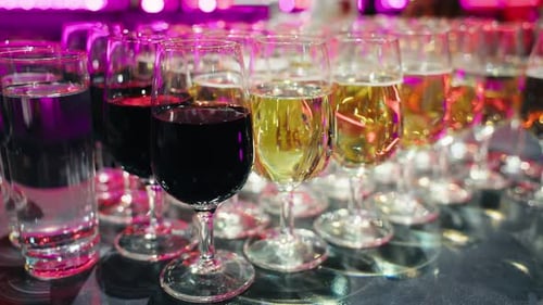 Champagne Glasses Filled for a Celebration Event