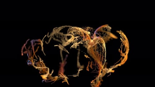 Abstract Fluid Particle Stream Digital Animation